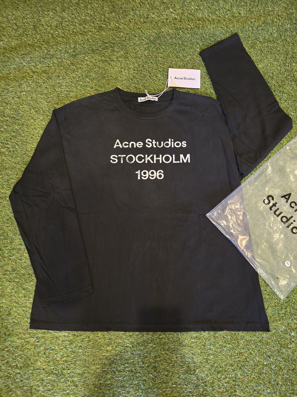Acne Studio Men's Black 'Stockholm 1996' Long Sleeve Tee